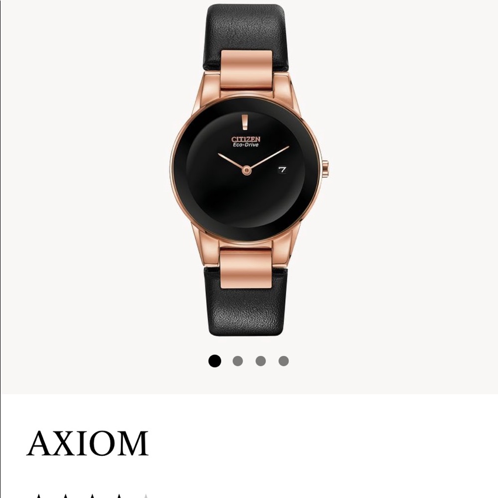 Women’s leather rose gold Citizen watch